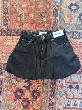 Abercrombie & Fitch Black Denim Mini Skirt
